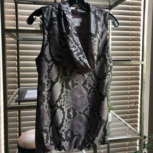 Michael Kors sleeveless cinched waist blouse